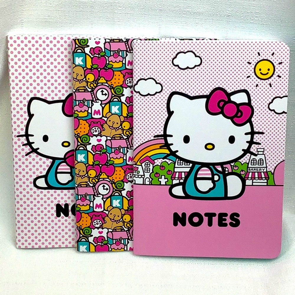 Set of 3 Hello Kitty Sanrio Notebooks Journals Sanrio lined books, packed